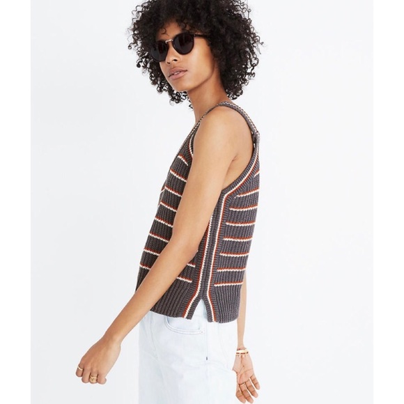 Madewell Stockton Sweater Tank in Stripe XS NWOT - Picture 2 of 9
